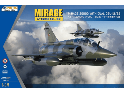 1:48 Kinetic 48120 Mirage 2000D with dual GBU-12/22 - Kin48120 - KINK48120