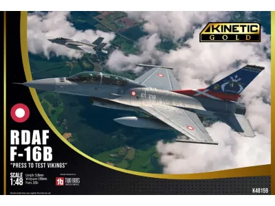 1:48 Kinetic 48159 General Dynamics F-16B Fighting Falcon - Royal Danish Air Force Viper - Jet Fighter - Kin48159 1 - KIN48159