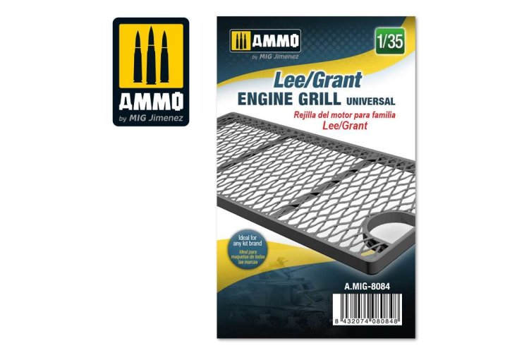 1:35 AMMO MIG 8084 Lee/Grant Engine Grille - Universal - Leegrant engine grille universal scale 1 - MIG8084