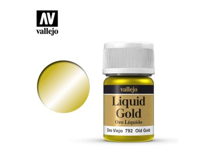 Vallejo 70792 Liquid Old Gold - Liquid old gold vallejo 70792 - VAL70792-XD