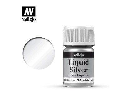 Vallejo 70796 Liquid Silver - White Gold - Liquid white silver vallejo 70796 - VAL70796-XD