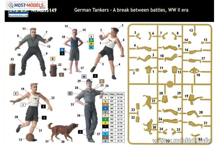 1:35 Master Box MB35149 German Tankers WW II "A break between battles" - Mas35149 2 - MASMB35149