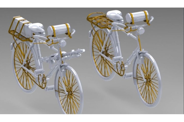 1:35 Master Box 35165 Duitse Militaire Fiets - WO II-tijdperk - Masmb35165 6 - MASMB35165