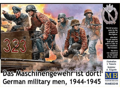 1:35 Master Box 35218 German Military Men 1944-45 - Das Maschinengewehr ist dort! - Figures - Masmb35218 front - MASMB35218