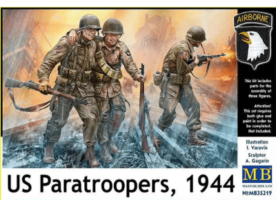 1:35 Master Box 35219 US Paratroopers 1944 Figures - Masmb35219 - MASMB35219