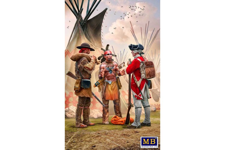 1:35 Master Box 35222 Indian wars series -  XVIII century -  kit No 4 Fair exchange - Masmb35222 1 - MASMB35222