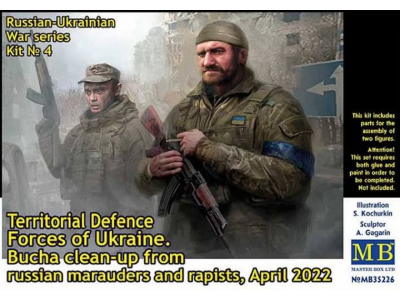 1:35 Master Box 35226 Territorial Defense Forces of Ukraine - Bucha clean-up - Masmb35226 - MASMB35226
