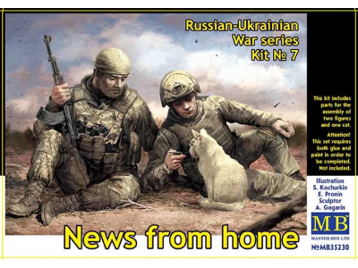 1:35 Master Box 35230 Russian-Ukrainian War series -  kit No7 News from home - Masmb35230 - MASMB35230
