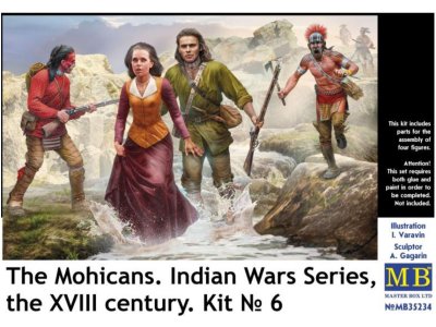 1:35 Master Box 35234 The Mohicans Indian Wars Series XVIIIth Kit No. 6 - Masmb35234 1 - MASMB35234