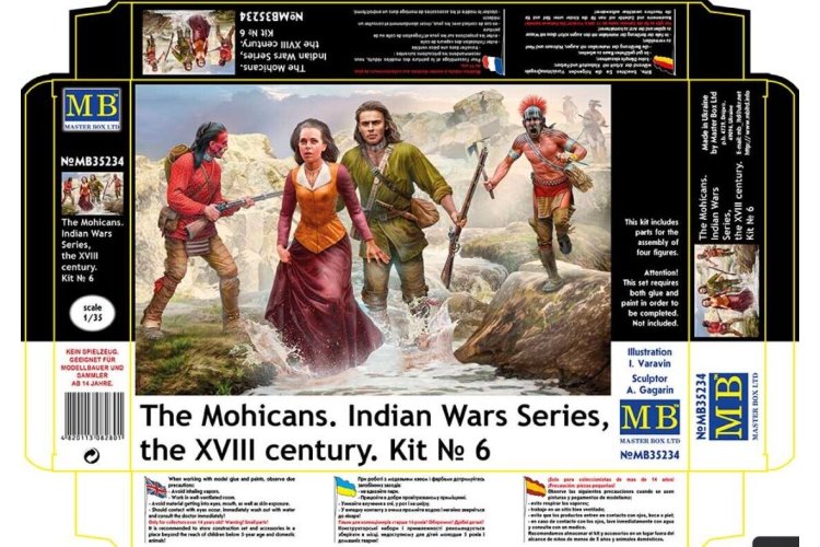 1:35 Master Box 35234 The Mohicans Indian Wars Series XVIIIth Kit No. 6 - Masmb35234 2 - MASMB35234