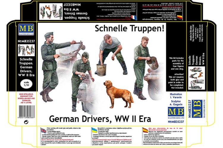 1:35 Master Box 35237 Duitse Chauffeur Soldaten WWII - Schnelle Truppen - Figuren - Masmb35237 1 - MASMB35237