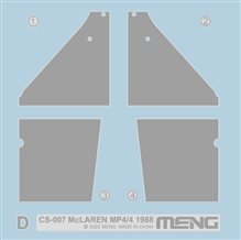 1:24 MENG CS007 McLaren MP4/4 1988 - Formula 1 Race Car - Mencs007 12 - MENCS007