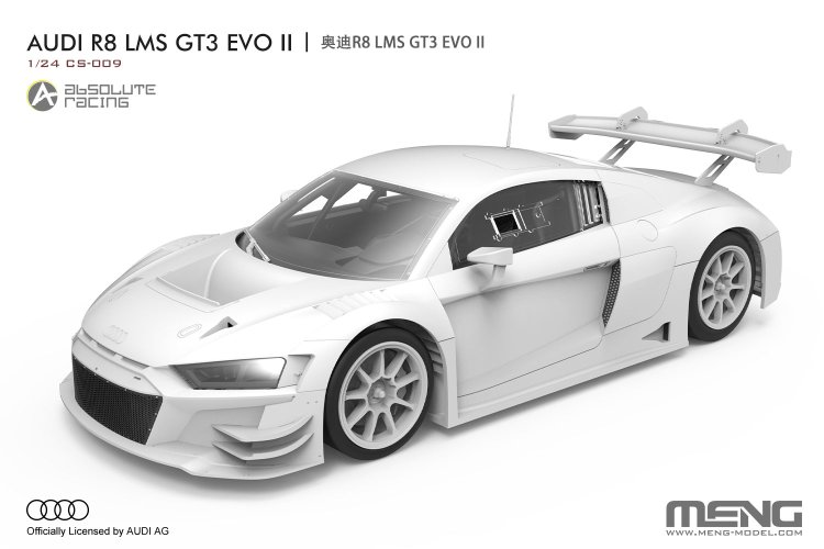 1:24 MENG CS009 Audi R8 LMS GT3 EVO II - Absolute Racing - Race Auto - Mencs009 2 - MENCS009