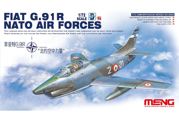 1:72 MENG DS004s Fiat G.91R - NATO Air Forces - Mends004s - MENDS004S