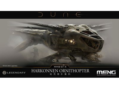 MENG MMS014 Dune - Harkonnen Ornithopter 88mm lang - Wingspan 173mm - Menmms014 1 - MENMMS014