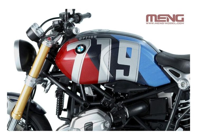 1:9 MENG MT003T BMW R Nine T - Pre Colored - Mars Red/Cosmic Blue - Menmt003t 1 - MENMT003T