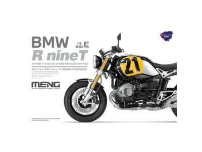 1:9 MENG MT003U BMW RnineT Option 719 Black Storm Metallic/Vintage - Pre Coloured - Menmt003u - MENMT003U