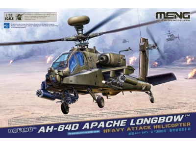 1:35 MENG QS004 Boeing AH-64D Apache Longbow - Heavy Attack Helicopter - Menqs004 - MENQS004