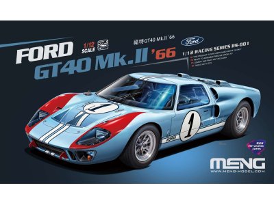 1:12 MENG RS001 Ford GT40 Mk.II'66 Car - Pre Colored Edition - Menrs001 ford gt40 mk ii 66 pre colored edit - MENRS001