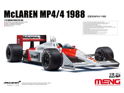 1:12 MENG RS004 McLaren MP4/4 1988 - Racing Series - Menrs004 - MENRS004