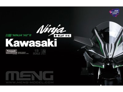 1:9 MENG MT001S Kawasaki NINJA H2 ™ R (Pre-Colored Edition) - Mens 001front - MENMT001S