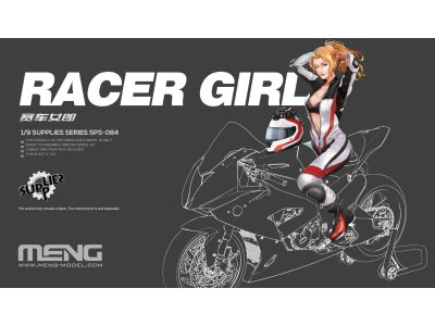1:9 MENG SPS084 Racer Girl Figure - Mensps084 - MENSPS084