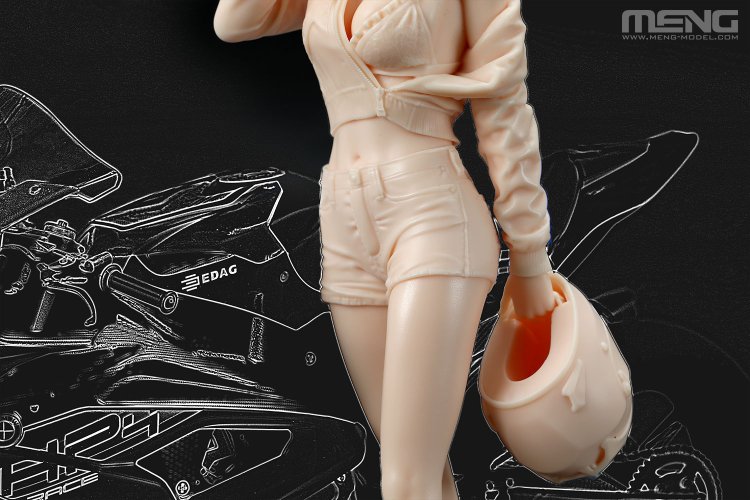 1:9 MENG SPS087 Hot Rider 2 - Girl Figure - Resin - Mensps087 2 - MENSPS087