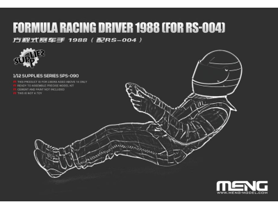 1:12 MENG SPS090 Formula Racing Driver 1988 - For Meng RS-004 kit McLaren - Mensps090 - MENSPS090