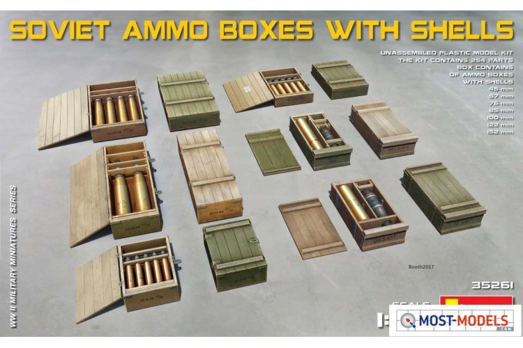 1:35 MiniArt 35261 Soviet Ammo Boxes with Shells - Mib35261 front 1 - MIN35261