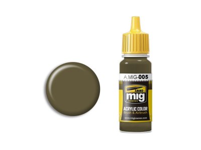AMMO MIG 0005 Grey Green Opt. 1 RAL 7008 - Acryl - Mig0005 xs - MIG0005-XS