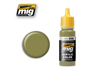 AMMO MIG 0006 Grey Green Opt. 2 RAL 7008 - Acryl - Mig0006  - MIG0006-XS