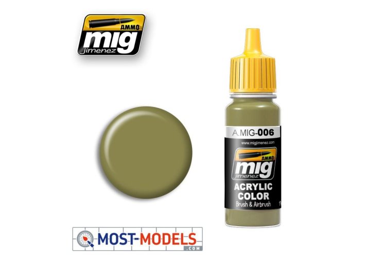 AMMO MIG 0006 Grey Green Opt. 2 RAL 7008 - Acryl - Mig0006 1 - MIG0006-XS