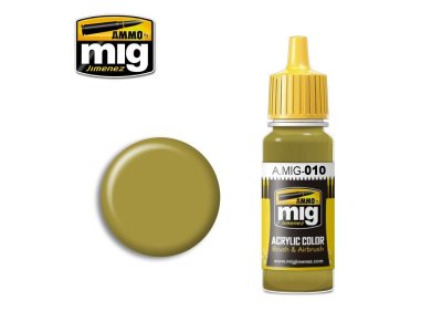 AMMO MIG 0010 Dark Yellow (MID WAR) RAL 7028 - Acryl - Mig0010 - MIG0010-XS