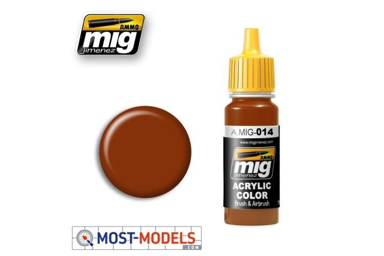 AMMO MIG 0014 Red Brown RAL 8012 - Acryl - Mig0014 2 - MIG0014-XS