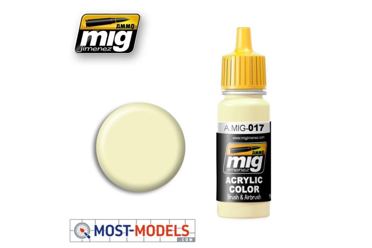 AMMO MIG 0017 Cream White RAL 9001 - Acryl - Mig0017 2 - MIG0017-XS