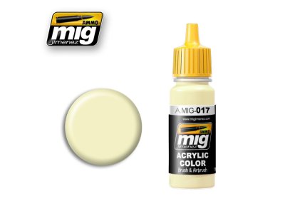 AMMO MIG 0017 Cream White RAL 9001 - Acryl - Mig0017 - MIG0017-XS