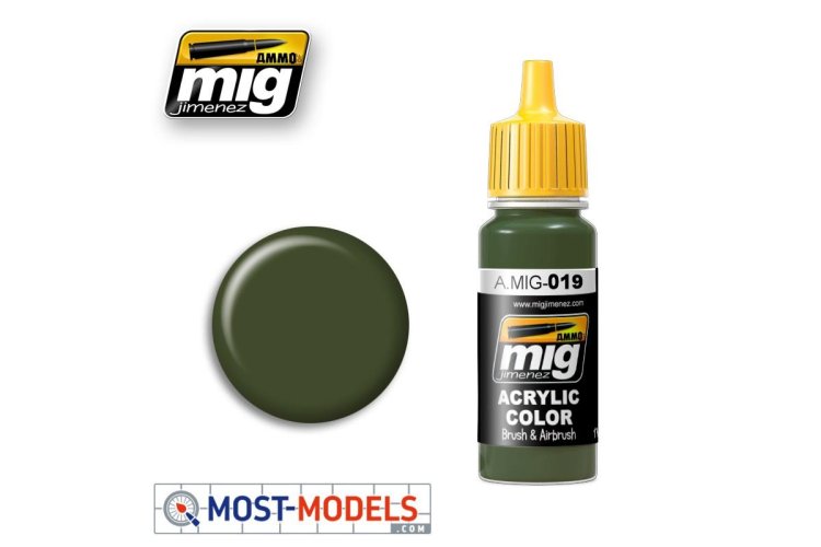 AMMO MIG 0019 4BO Russian Green - Acryl - Mig0019 2 - MIG0019-XS