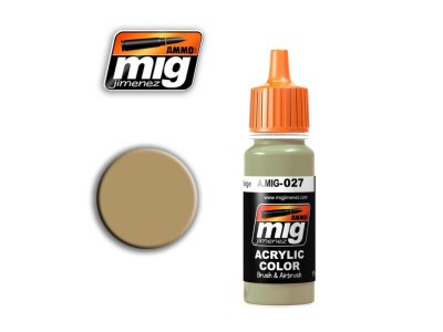 AMMO MIG 0027 F9 German Sand Beige RAL 8031 - Acryl - Mig0027 - MIG0027-XS