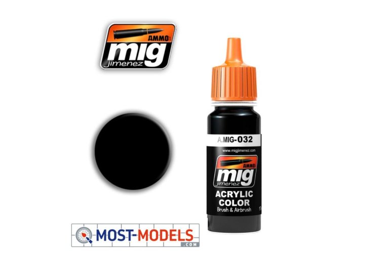 AMMO MIG 0032 Black - Satin - Acryl - Mig0032 1 - MIG0032-XS