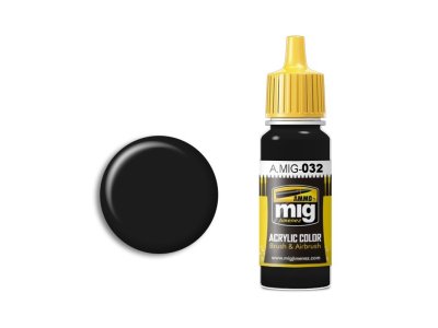 AMMO MIG 0032 Black - Satin - Acryl - Mig0032 xs - MIG0032-XS