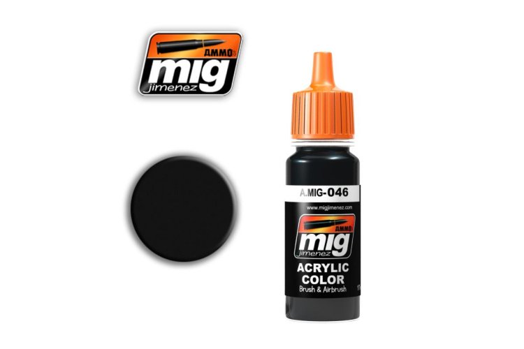 AMMO MIG 0046 Black - Matt - Acryl - Mig0046 1 - MIG0046-XS