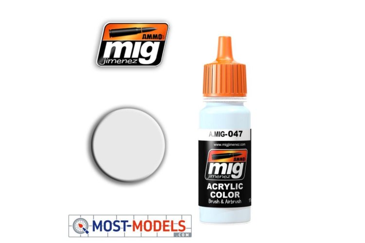 AMMO MIG 0047 White - Satin - Acryl - Mig0047 1 - MIG0047-XS