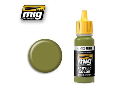 AMMO MIG 0058 Light Green Khaki - Acryl - Mig0058 - MIG0058-XS