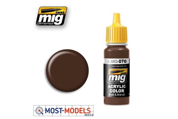 AMMO MIG 0070 Medium Brown - Acryl - Mig0070 1 - MIG0070-XS