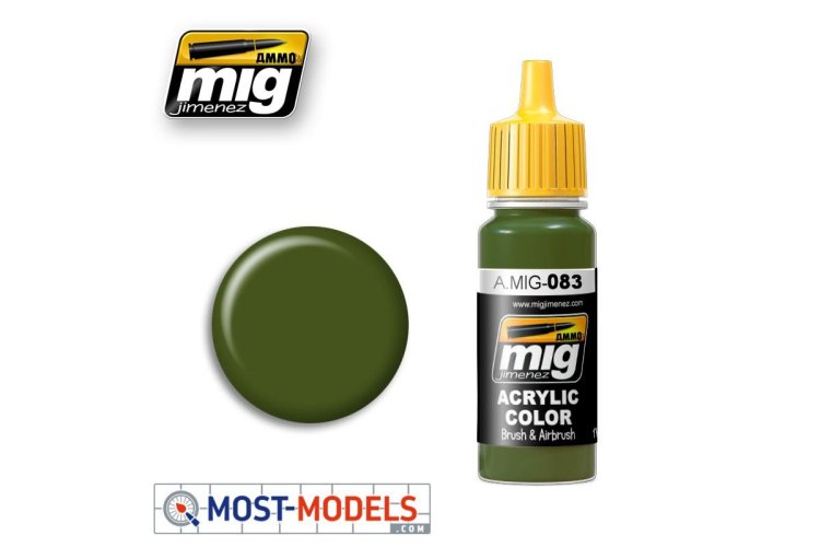 AMMO MIG 0083 Zashchitniy Zeleno Rus.Postwar GR - Acryl - Mig0083 1 - MIG0083-XS