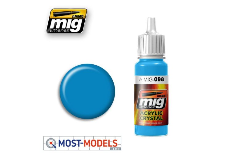 AMMO MIG 0098 Crystal Light Blue - Acryl - Mig0098 1 - MIG0098-XS