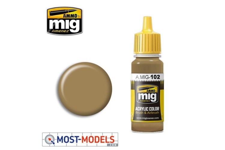 AMMO MIG 0102 Ochre Brown - Acryl - Mig0102 1 - MIG0102-XS