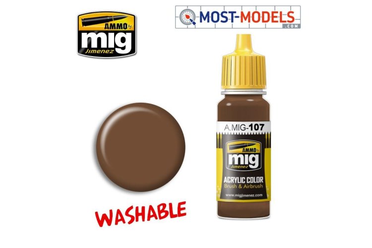 AMMO MIG 0107 Washable Earth - Acryl - Mig0107 1 - MIG0107-XS