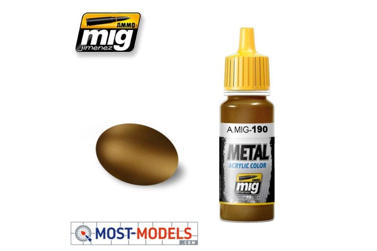 AMMO MIG 0190 Old Brass - Acryl - Mig0190 1 - MIG0190-XS