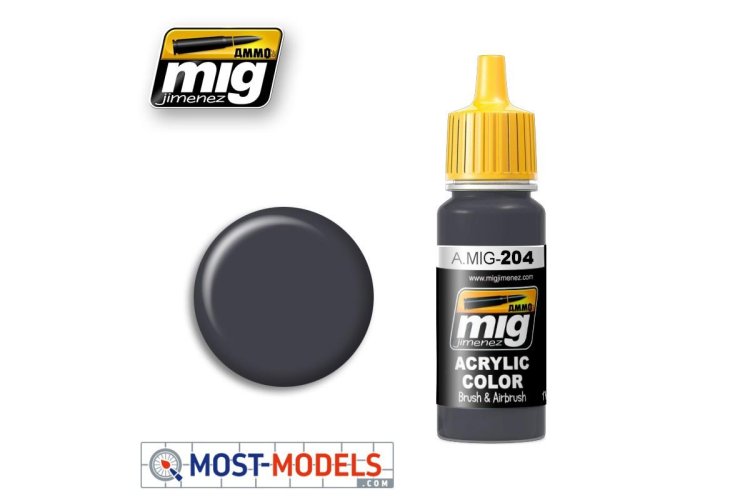 AMMO MIG 0204 FS 36118 Medium Gunship Gray - Acryl - Mig0204 1 - MIG0204-XS